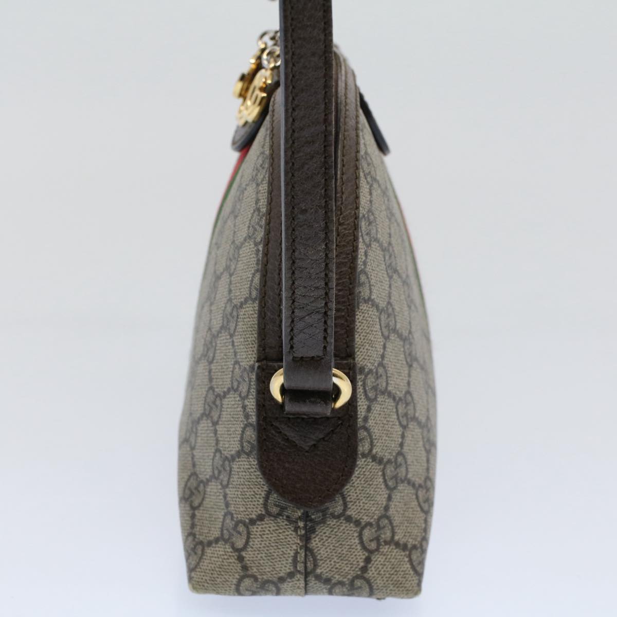 GUCCI GG Supreme Web Sherry Line Shoulder Bag Beige Red 499621 bs10204