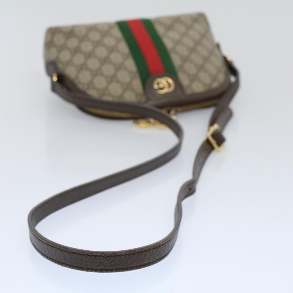 GUCCI GG Supreme Web Sherry Line Shoulder Bag Beige Red 499621 bs10204