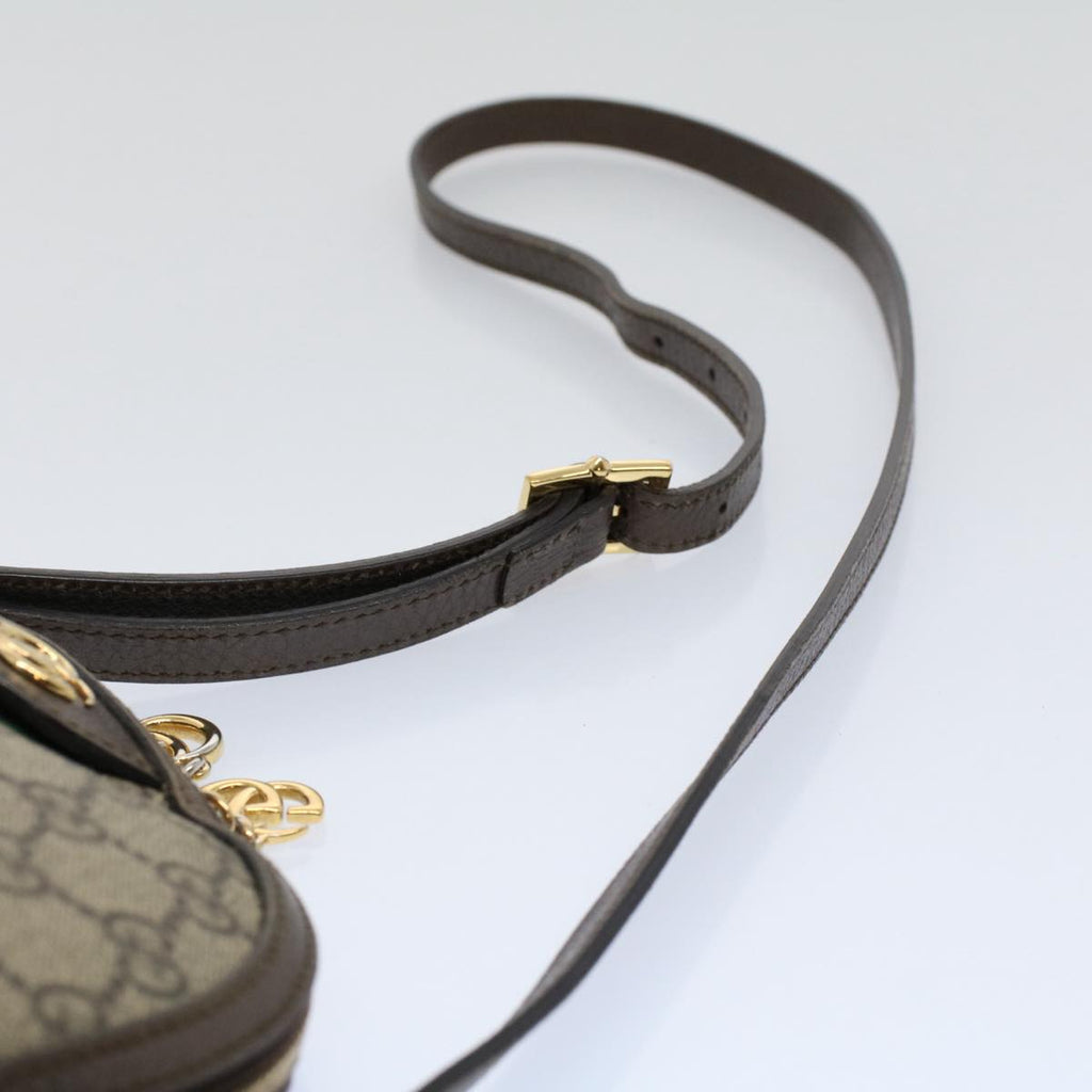 GUCCI GG Supreme Web Sherry Line Shoulder Bag Beige Red 499621 bs10204