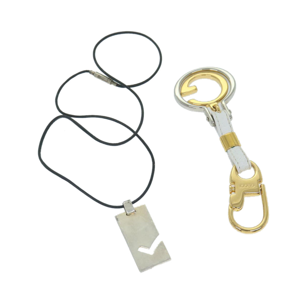 GUCCI Necklace Key Holder Metal 2Set Gold Silver bs10239