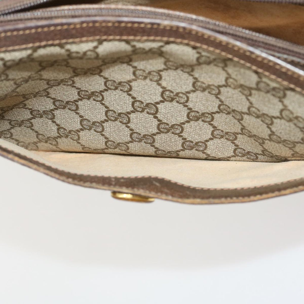 GUCCI Web Sherry Line GG Canvas Shoulder Bag Beige Red Green bs1024