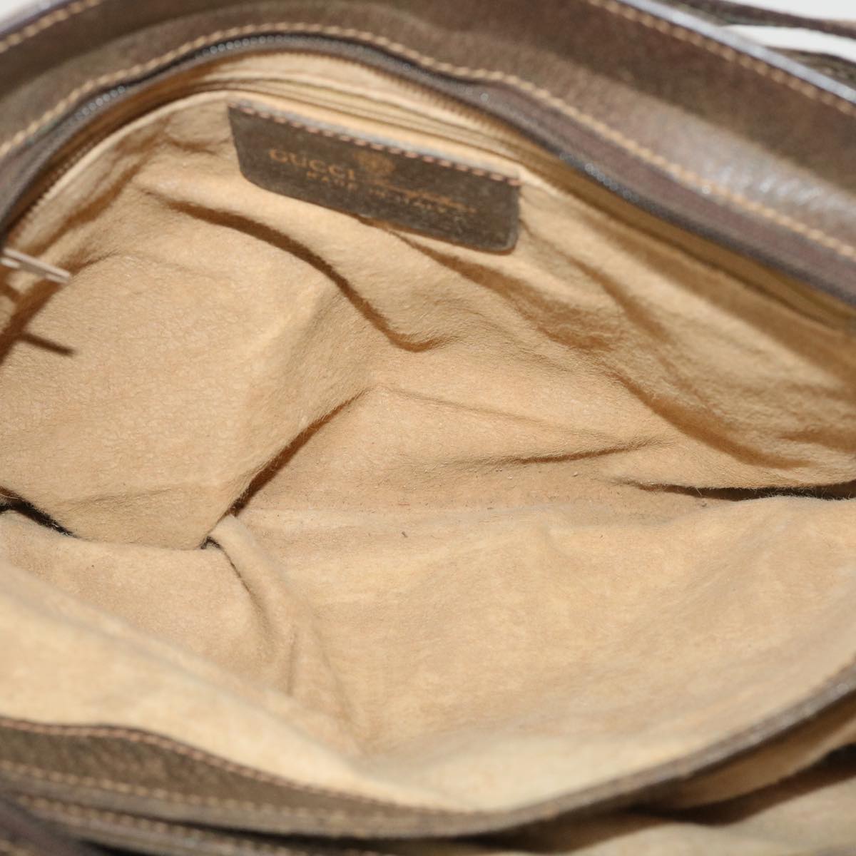GUCCI Web Sherry Line GG Canvas Shoulder Bag Beige Red Green bs1024
