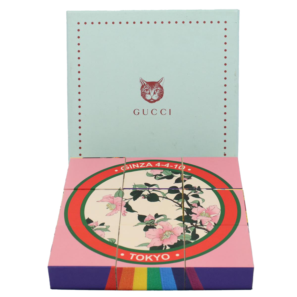 GUCCI Puzzle Web Sherry Line GINZA Wood Pink Red Green bs10240