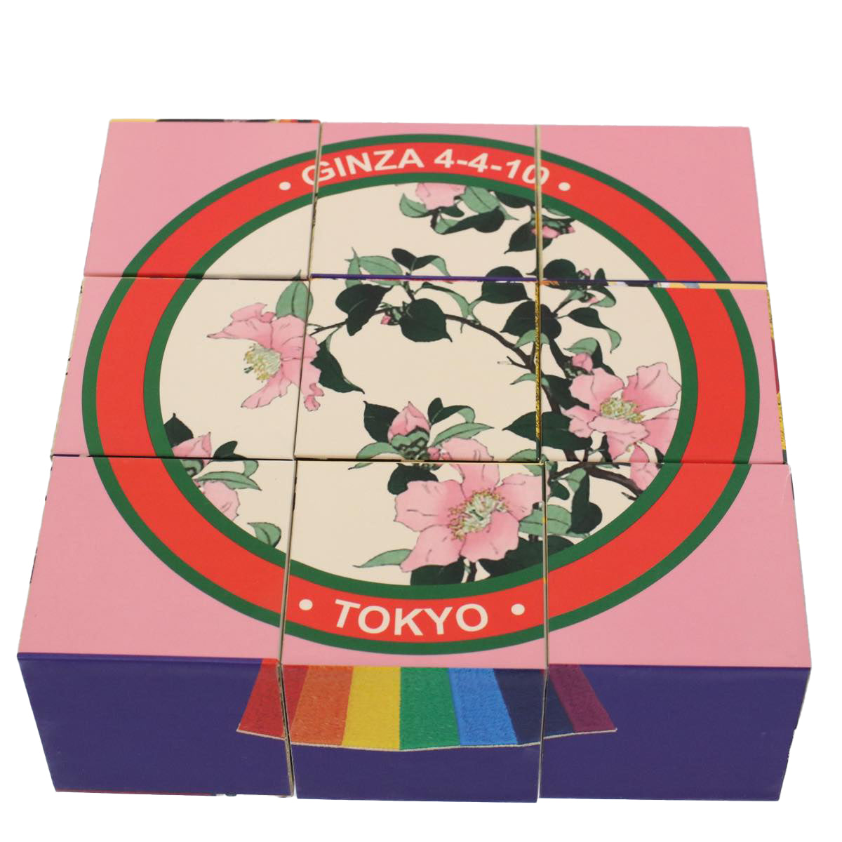 GUCCI Puzzle Web Sherry Line GINZA Wood Pink Red Green bs10240