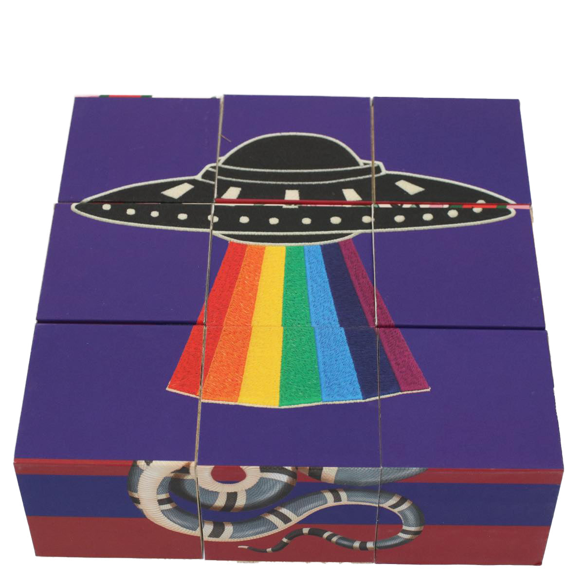 GUCCI Puzzle Web Sherry Line GINZA Wood Pink Red Green bs10240