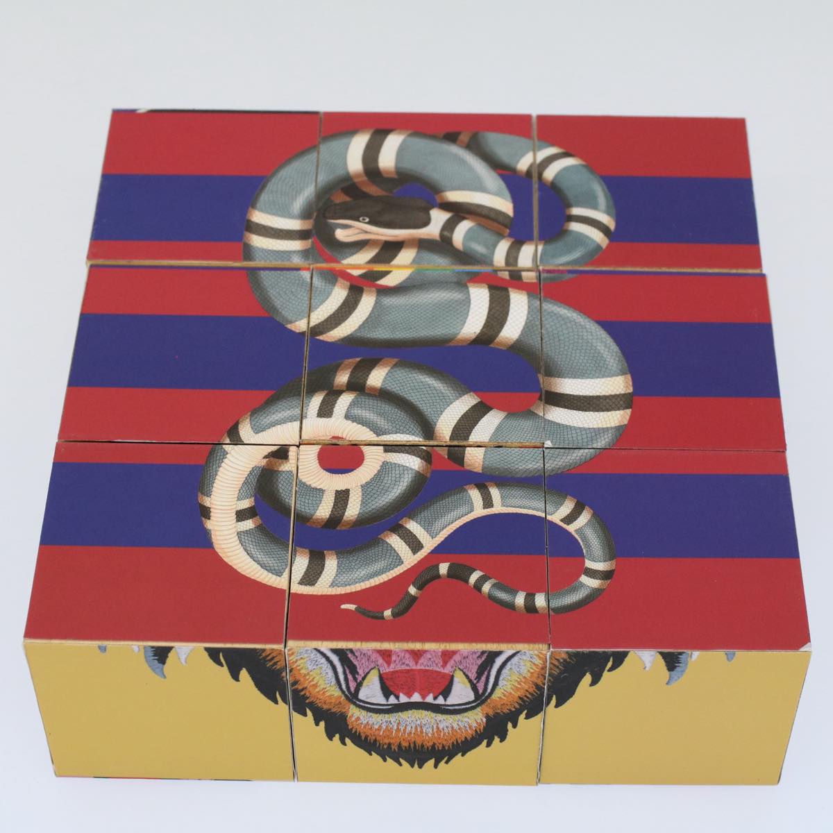 GUCCI Puzzle Web Sherry Line GINZA Wood Pink Red Green bs10240