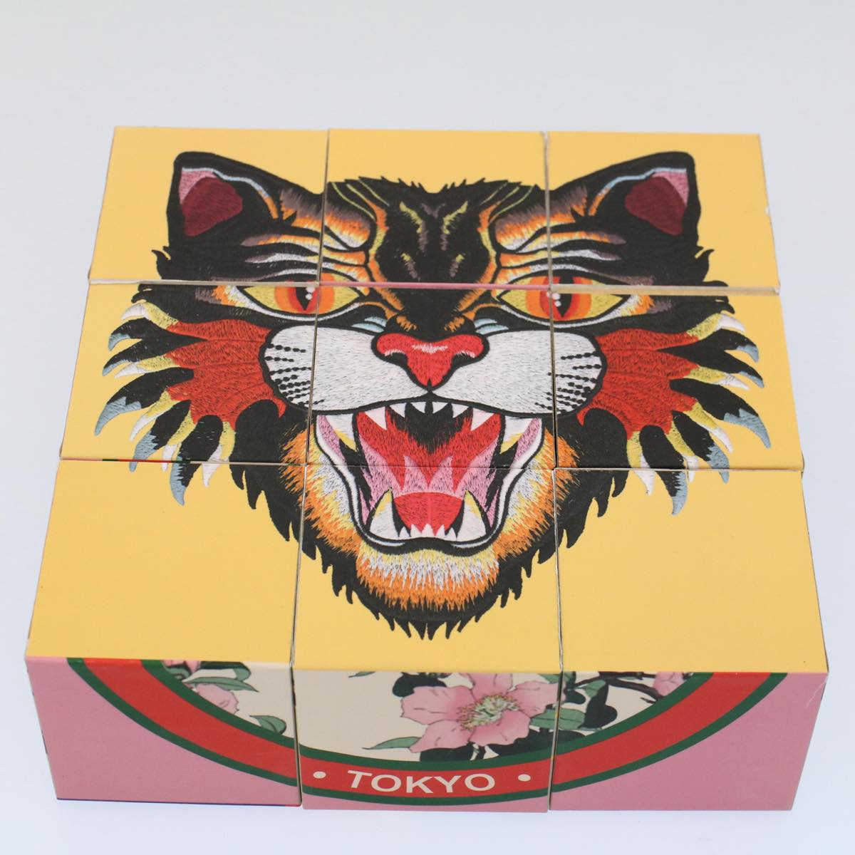 GUCCI Puzzle Web Sherry Line GINZA Wood Pink Red Green bs10240