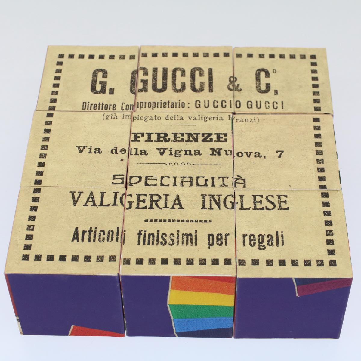 GUCCI Puzzle Web Sherry Line GINZA Wood Pink Red Green bs10240