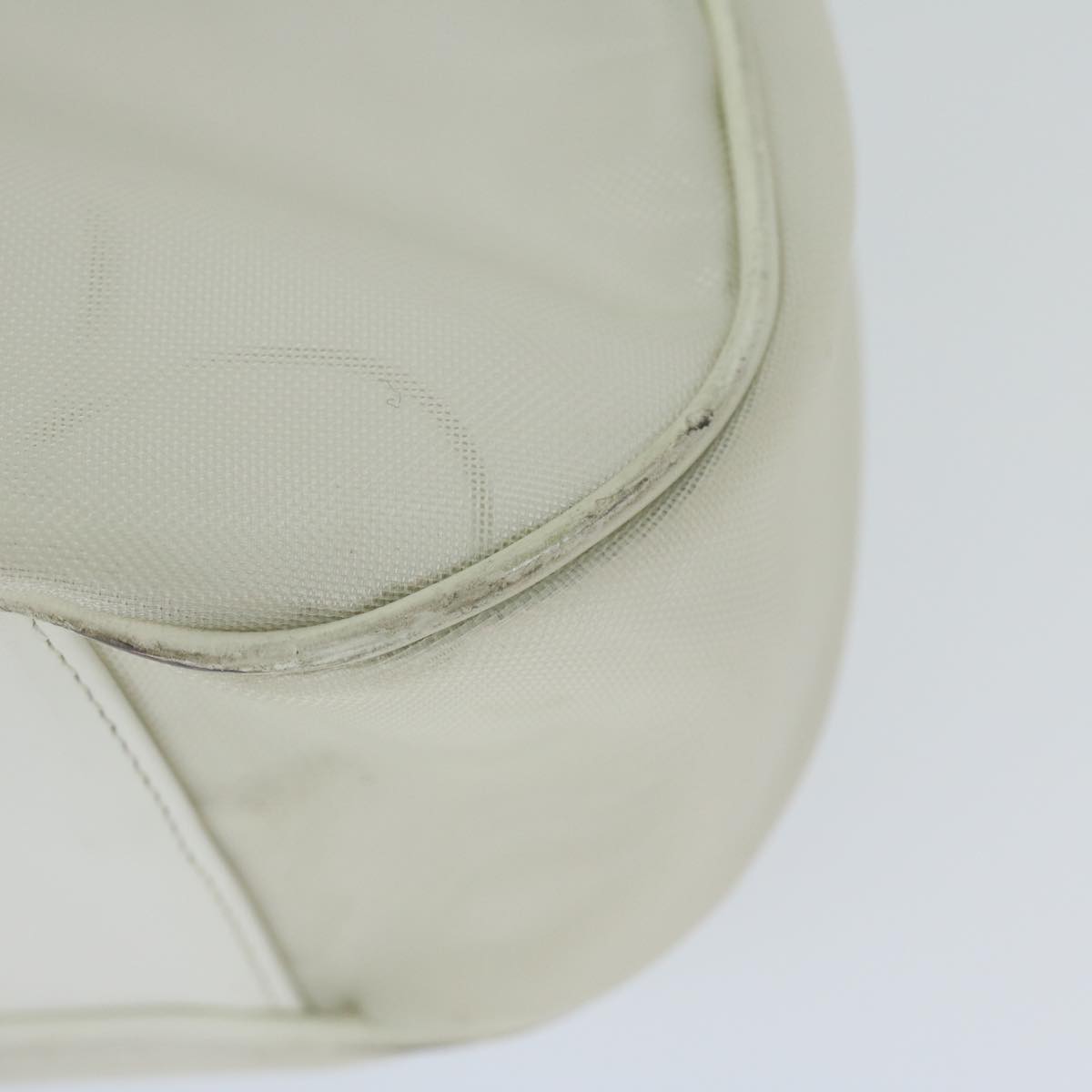 GUCCI Mesh Bamboo Shoulder Bag Leather White 001 5577 3444 bs10346