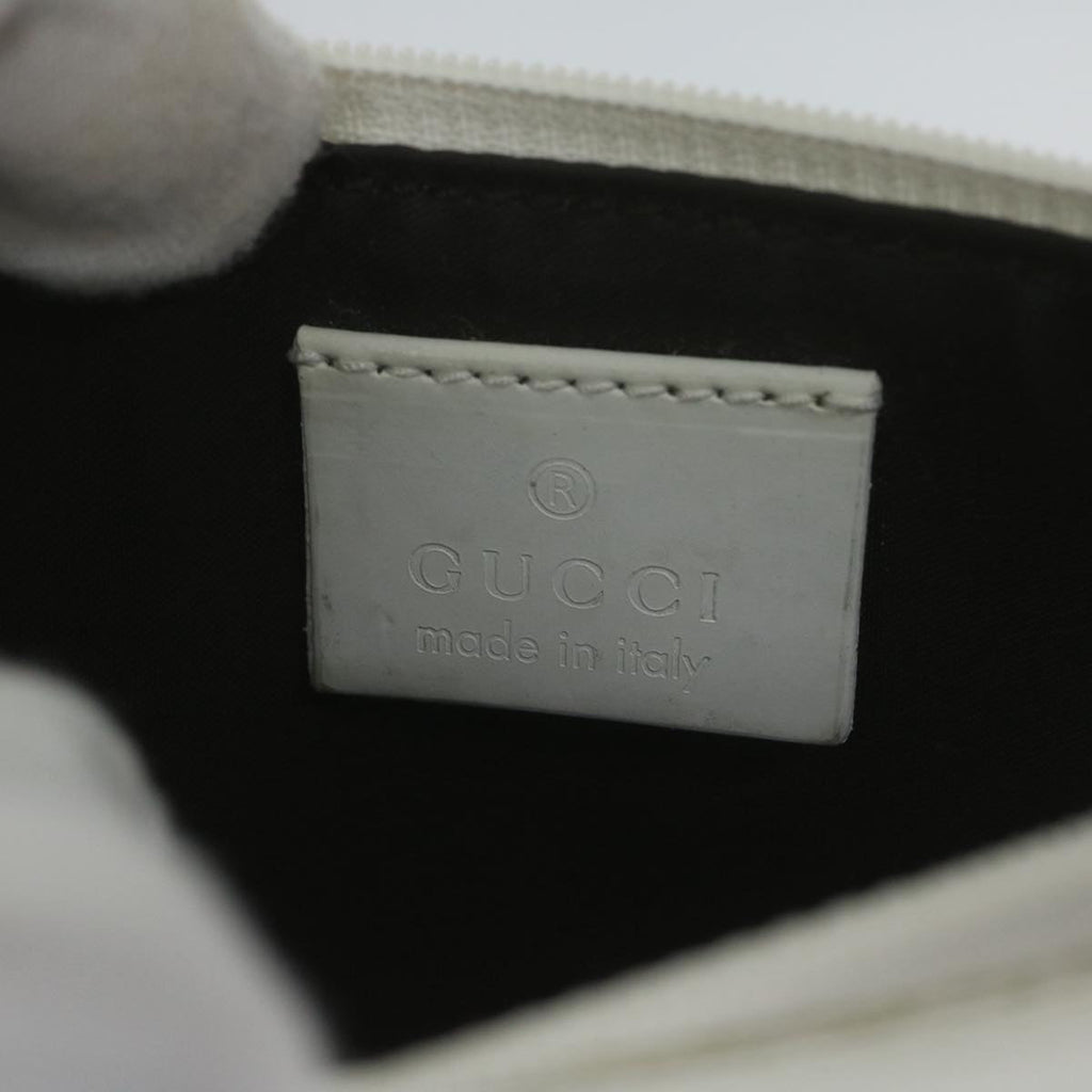 GUCCI Mesh Bamboo Shoulder Bag Leather White 001 5577 3444 bs10346