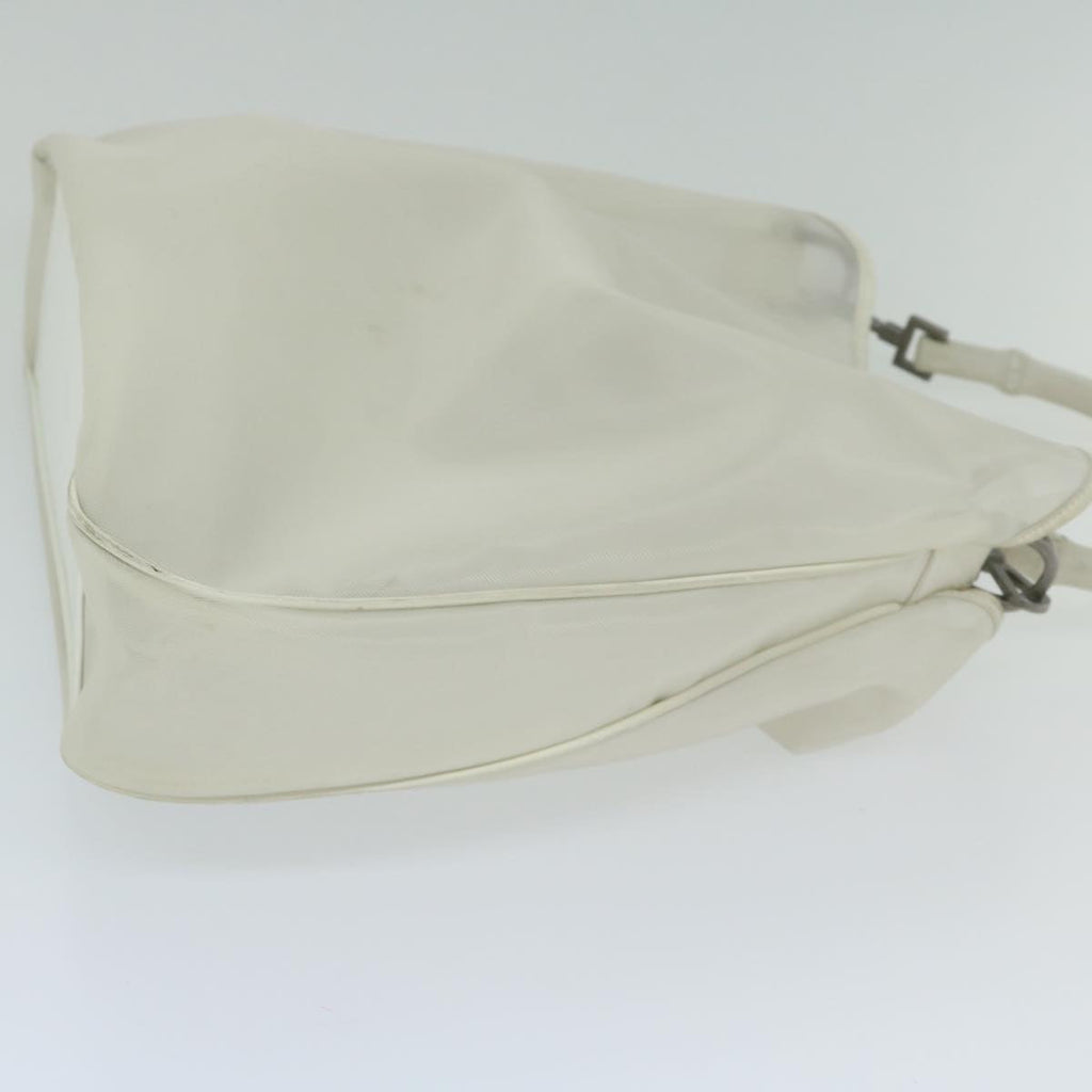 GUCCI Mesh Bamboo Shoulder Bag Leather White 001 5577 3444 bs10346