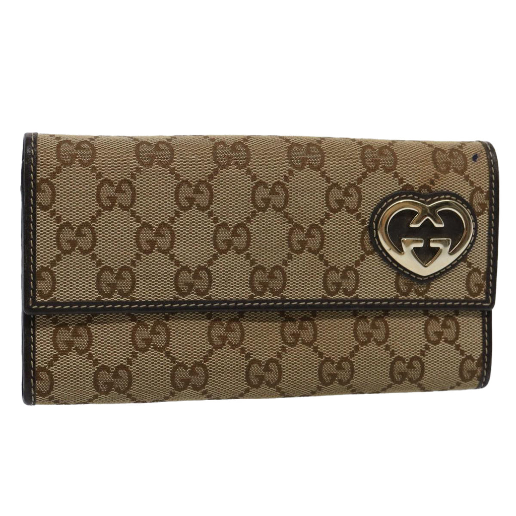 GUCCI GG Canvas Long Wallet Beige 251861 bs10353