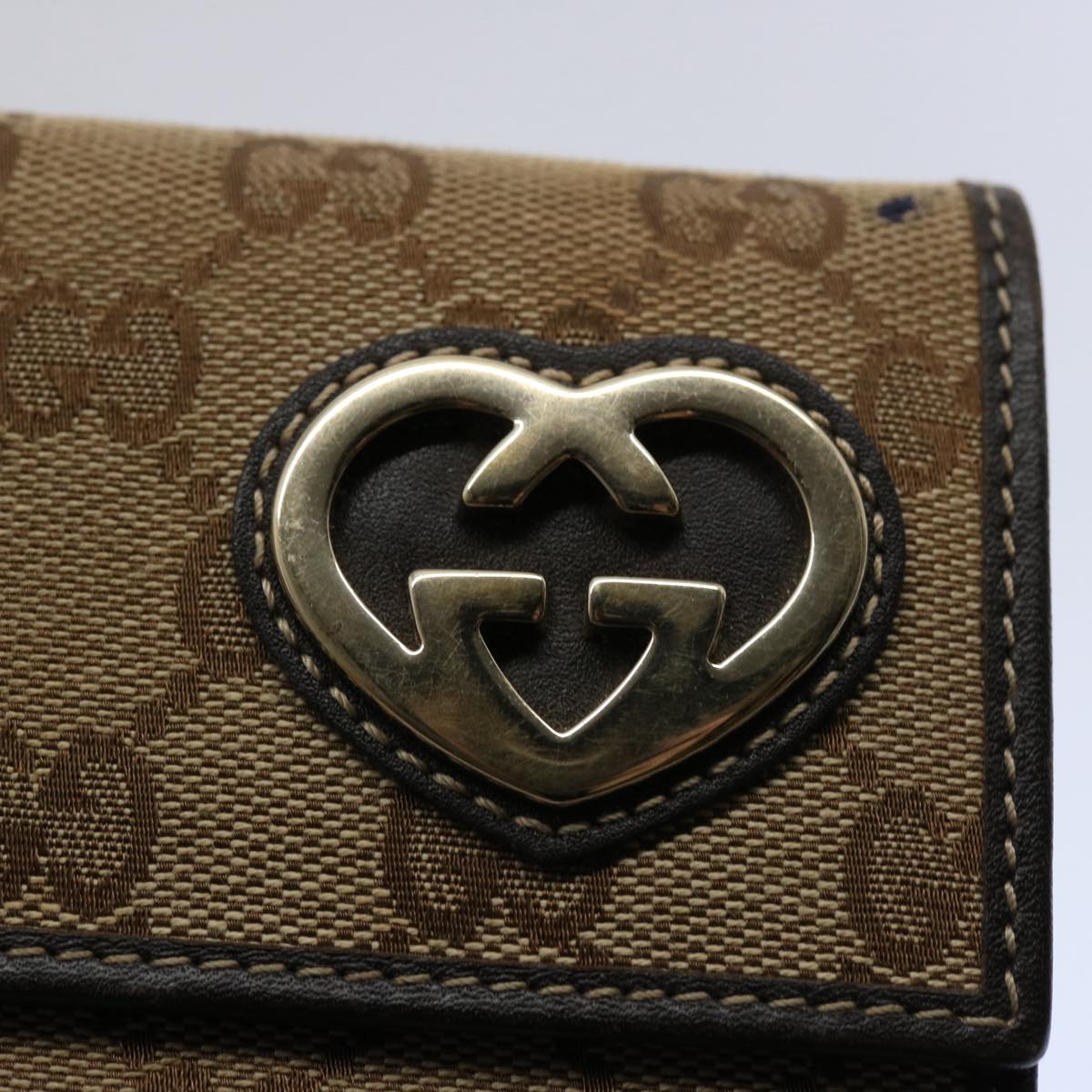 GUCCI GG Canvas Long Wallet Beige 251861 bs10353