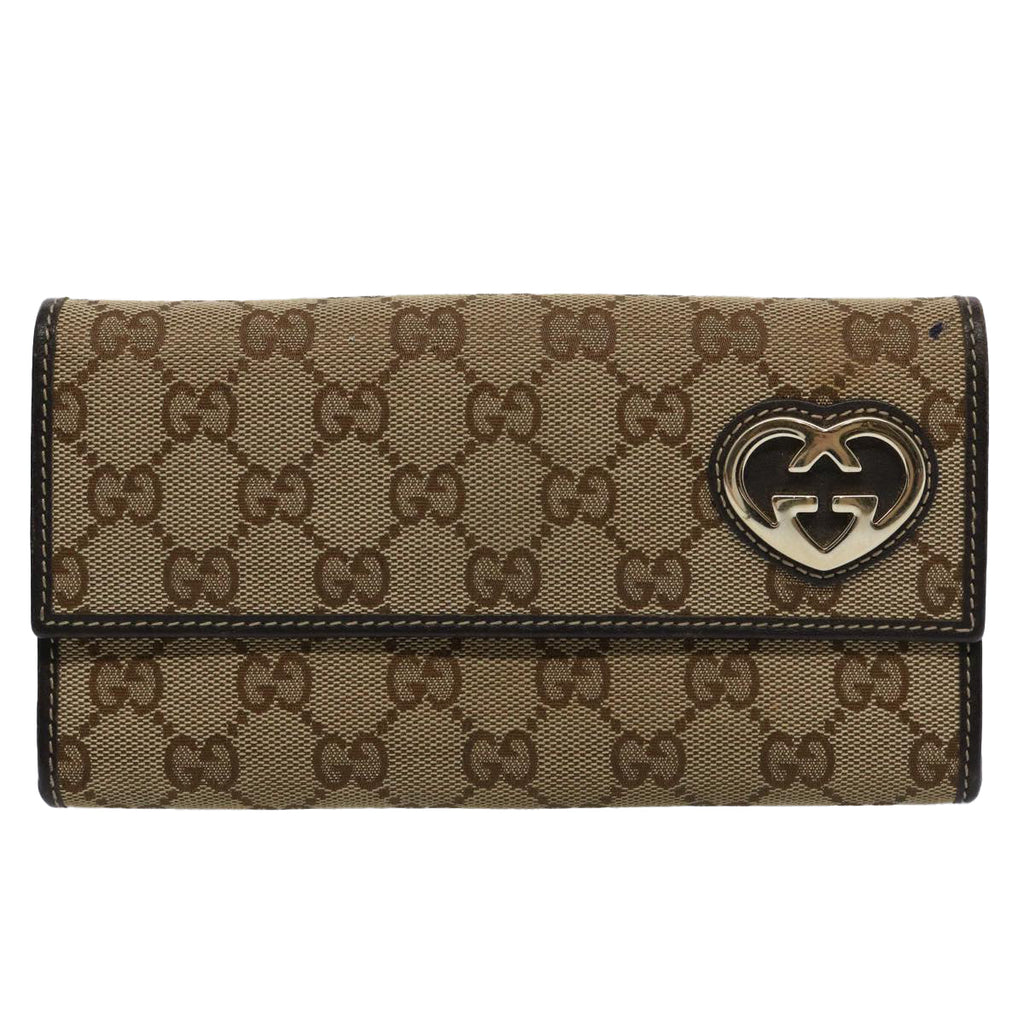 GUCCI GG Canvas Long Wallet Beige 251861 bs10353