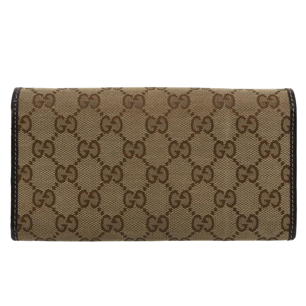 GUCCI GG Canvas Long Wallet Beige 251861 bs10353
