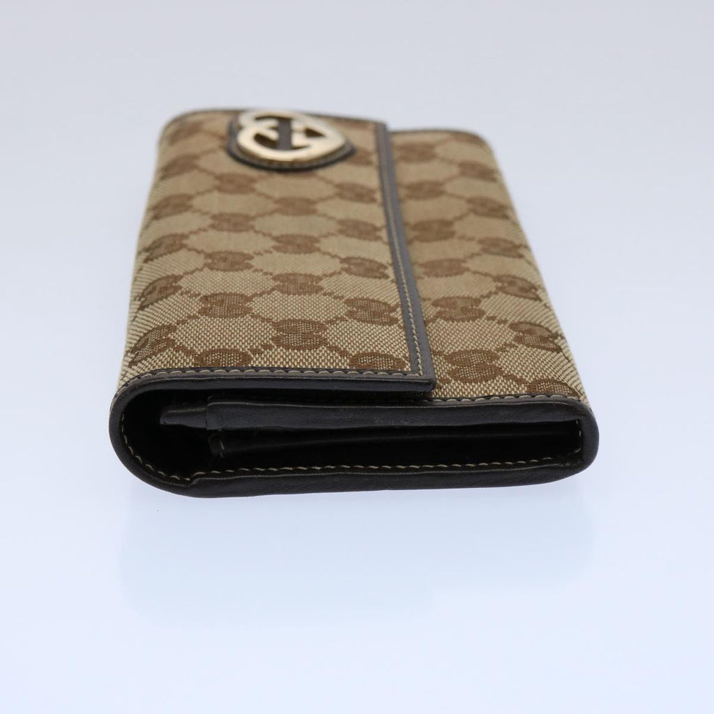 GUCCI GG Canvas Long Wallet Beige 251861 bs10353
