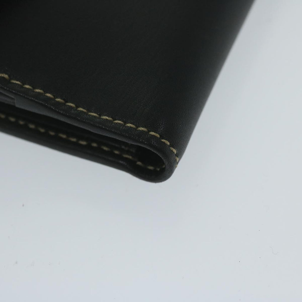 GUCCI Wallet Leather Black 141402 bs10364