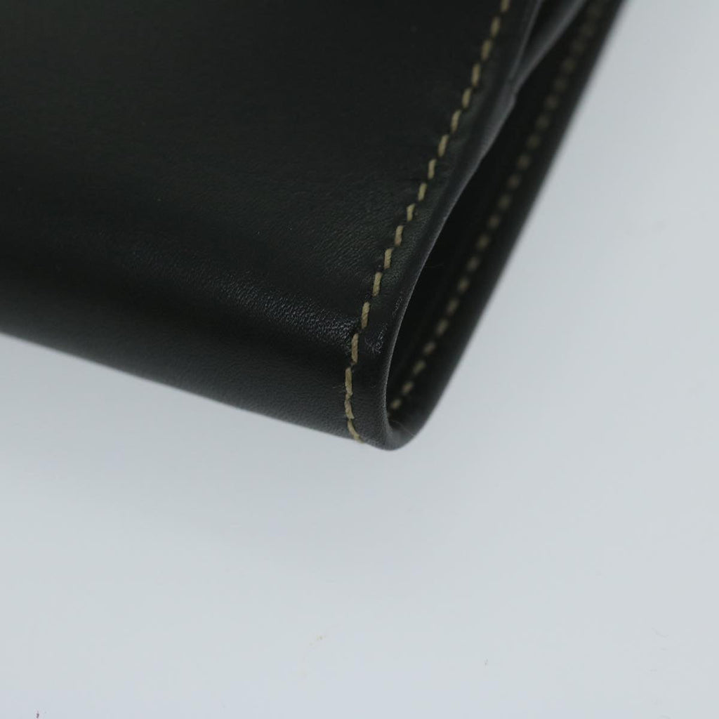 GUCCI Wallet Leather Black 141402 bs10364