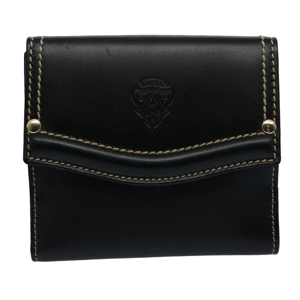 GUCCI Wallet Leather Black 141402 bs10364