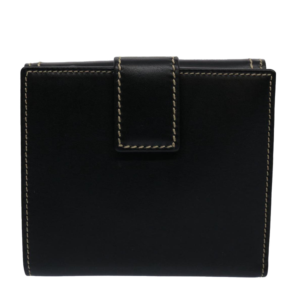 GUCCI Wallet Leather Black 141402 bs10364