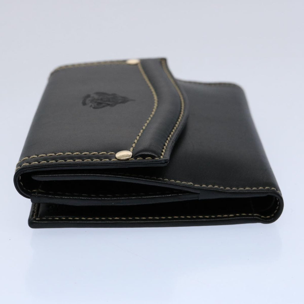 GUCCI Wallet Leather Black 141402 bs10364