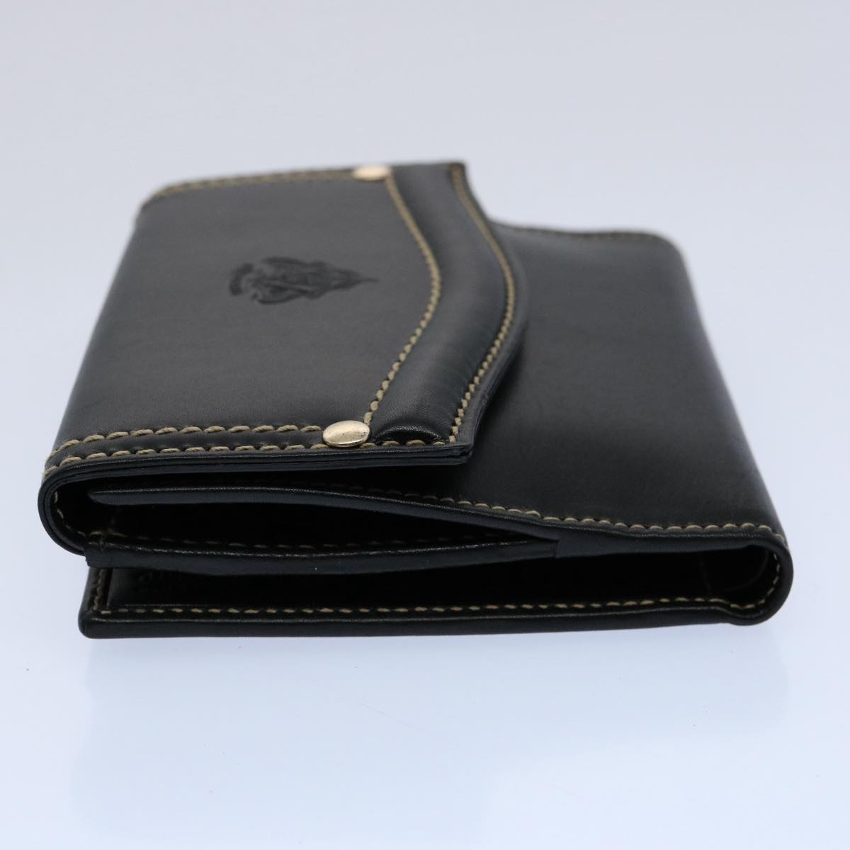 GUCCI Wallet Leather Black 141402 bs10364