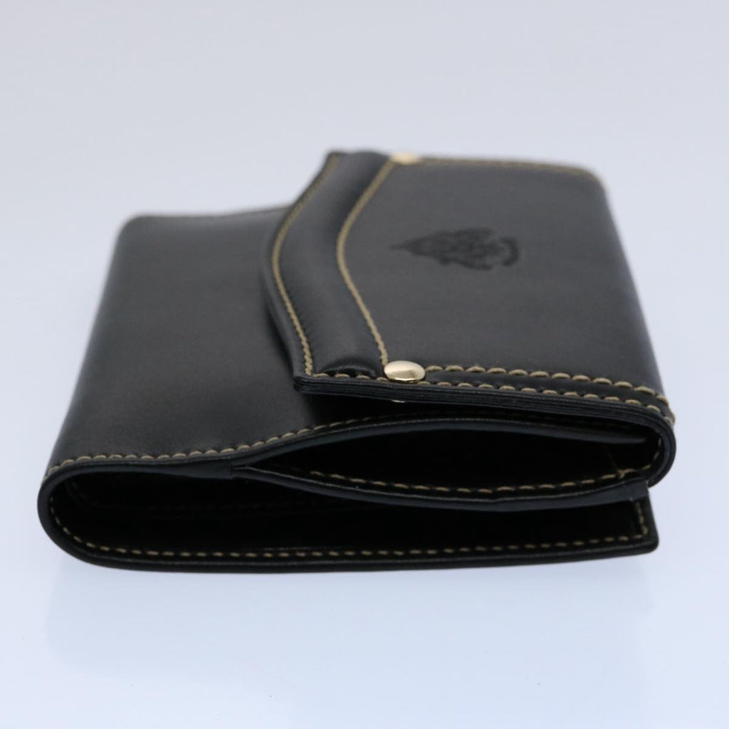 GUCCI Wallet Leather Black 141402 bs10364