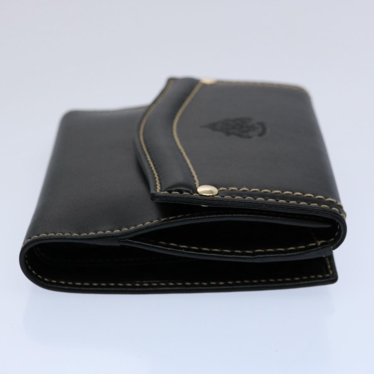 GUCCI Wallet Leather Black 141402 bs10364