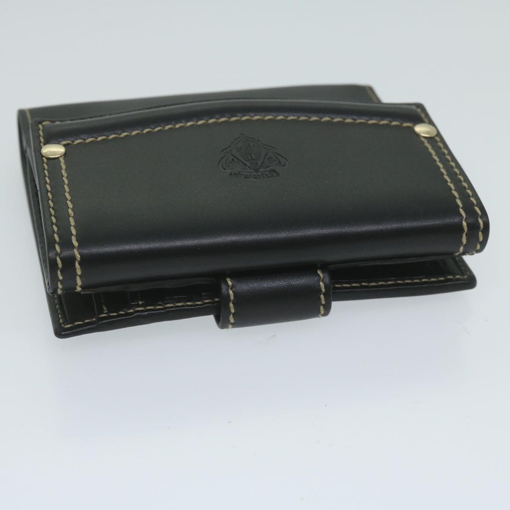 GUCCI Wallet Leather Black 141402 bs10364