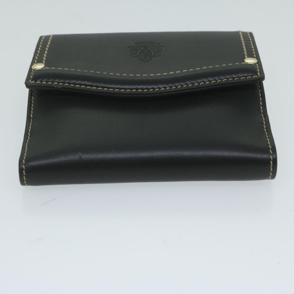 GUCCI Wallet Leather Black 141402 bs10364