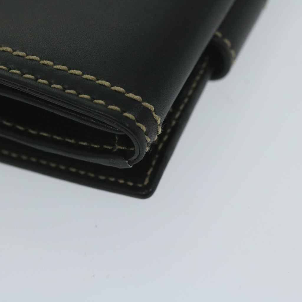GUCCI Wallet Leather Black 141402 bs10364