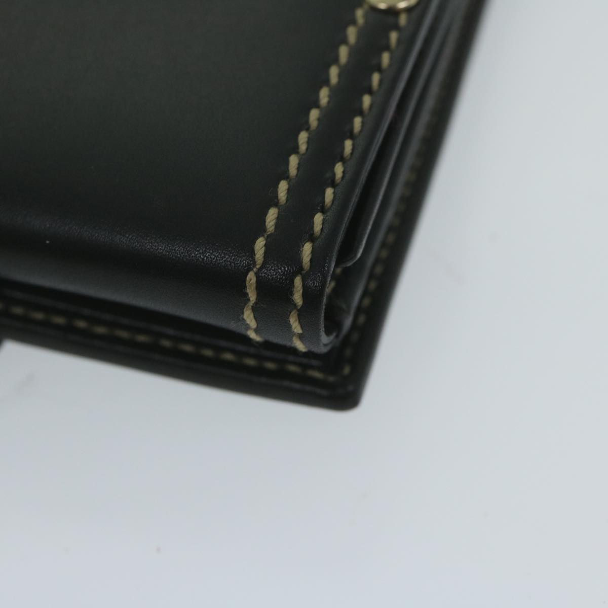 GUCCI Wallet Leather Black 141402 bs10364