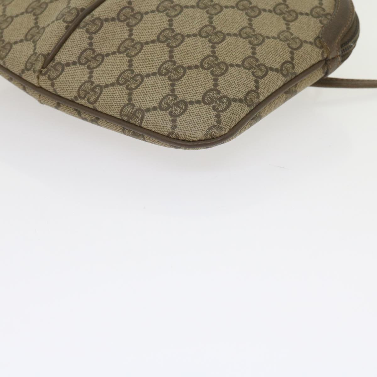 GUCCI GG Supreme Web Sherry Line Shoulder Bag Beige Red 904 02 047 bs10393
