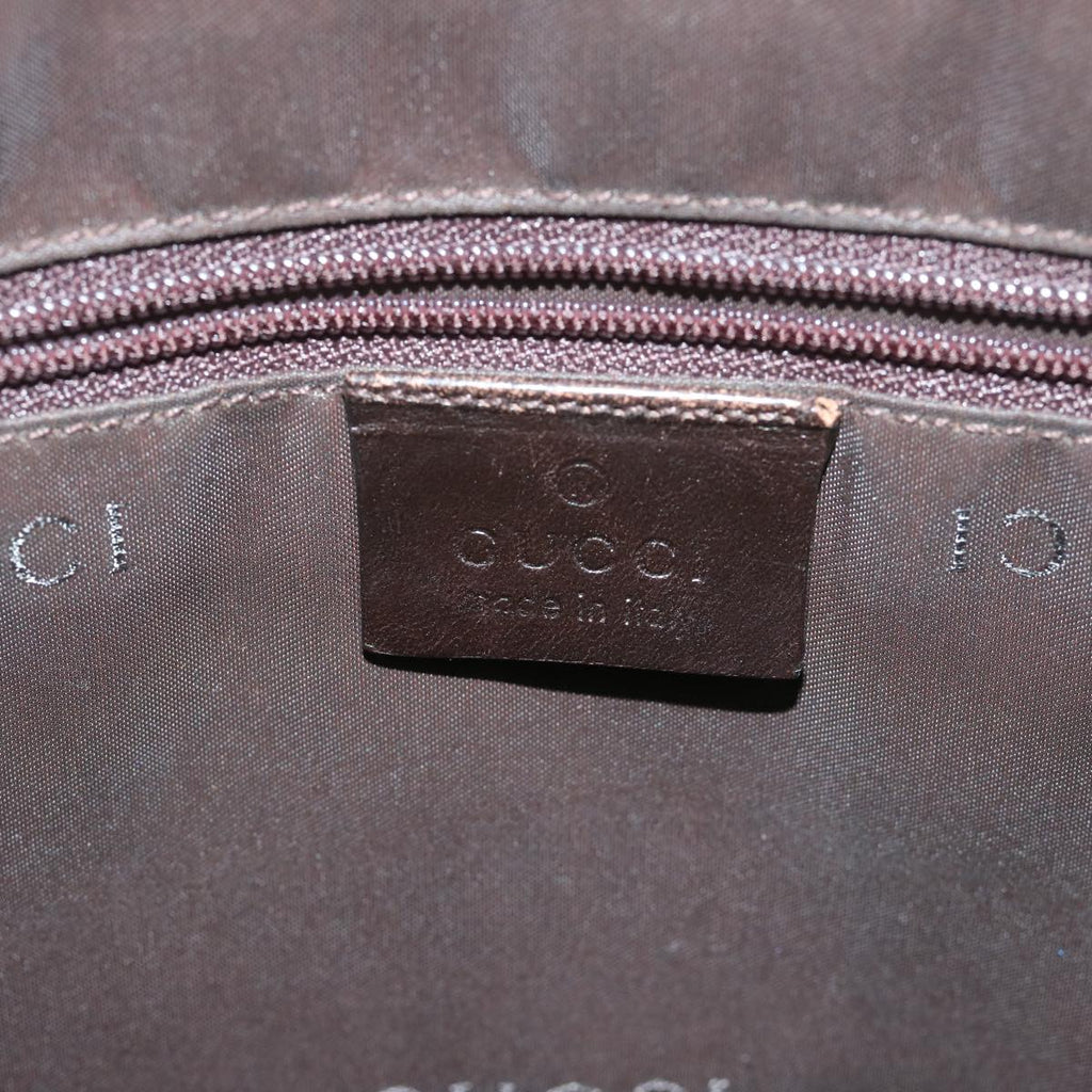 GUCCI Shoulder Bag Nylon Brown bs10421
