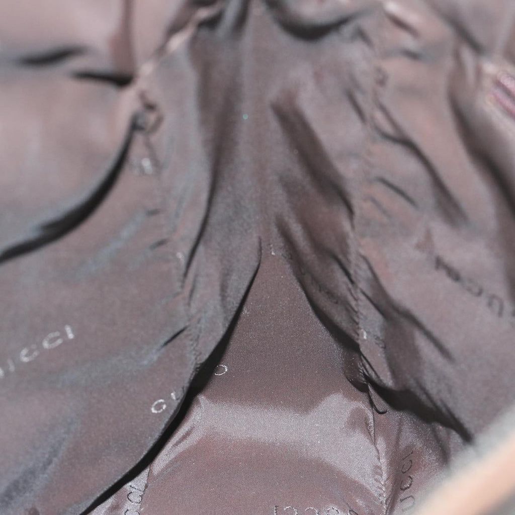 GUCCI Shoulder Bag Nylon Brown bs10421