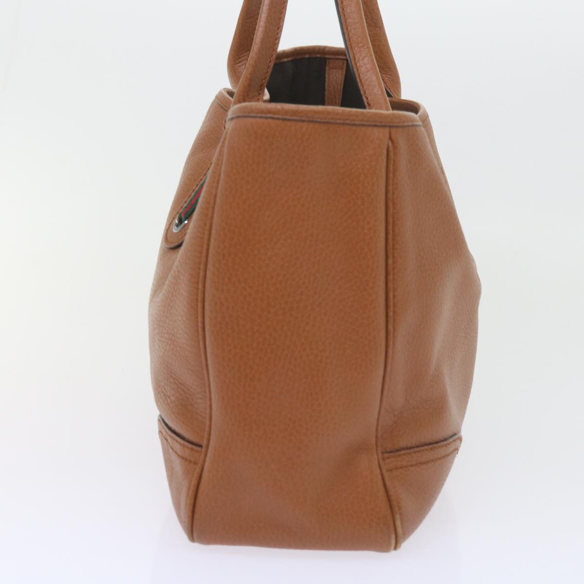 GUCCI Web Sherry Line Shoulder Bag Leather Brown Red Green 293592 bs10422