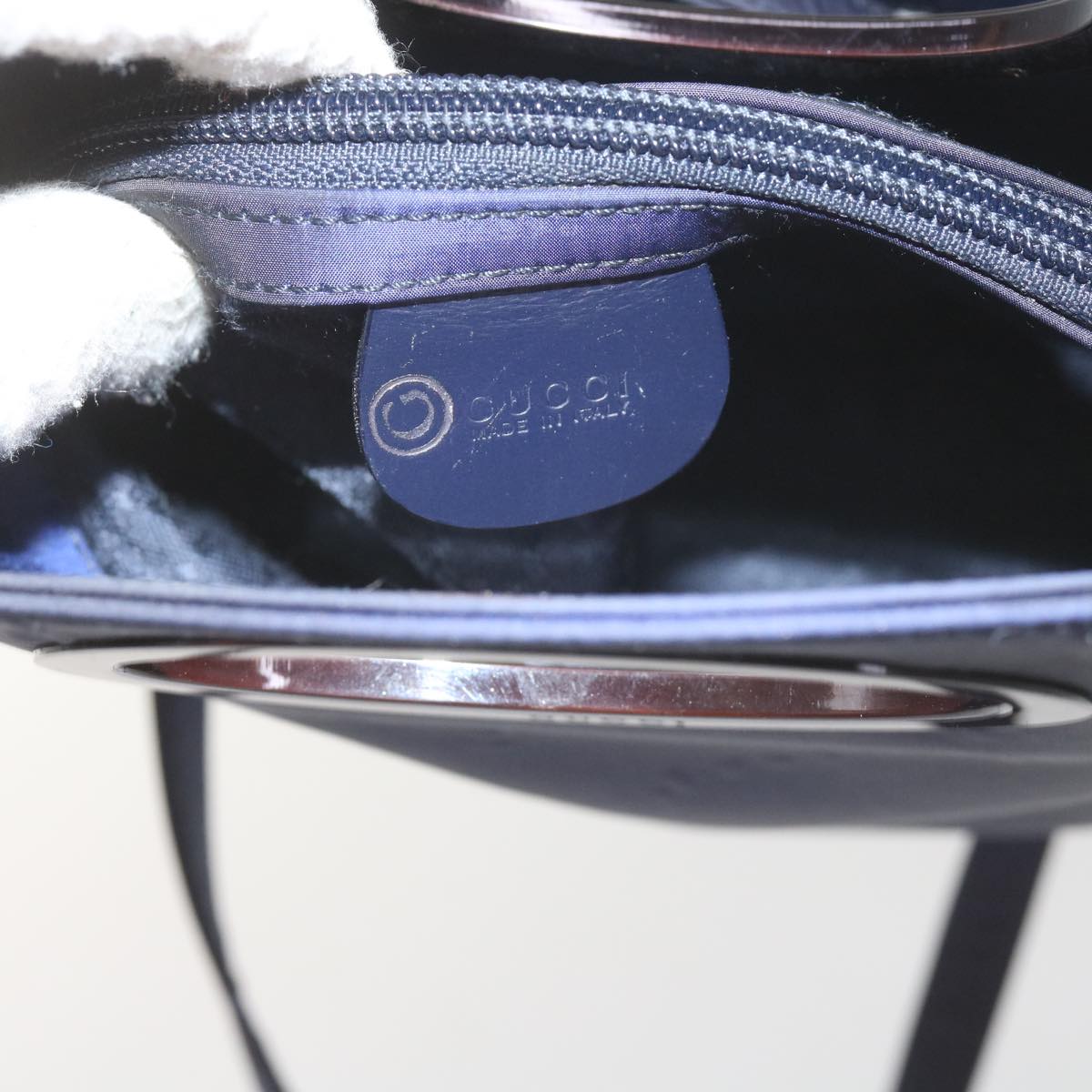 GUCCI Shoulder Bag Nylon Navy 007 1095 bs10425