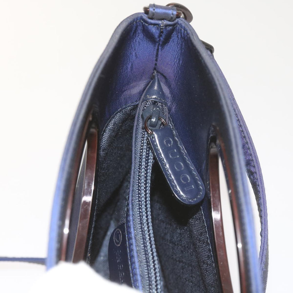 GUCCI Shoulder Bag Nylon Navy 007 1095 bs10425