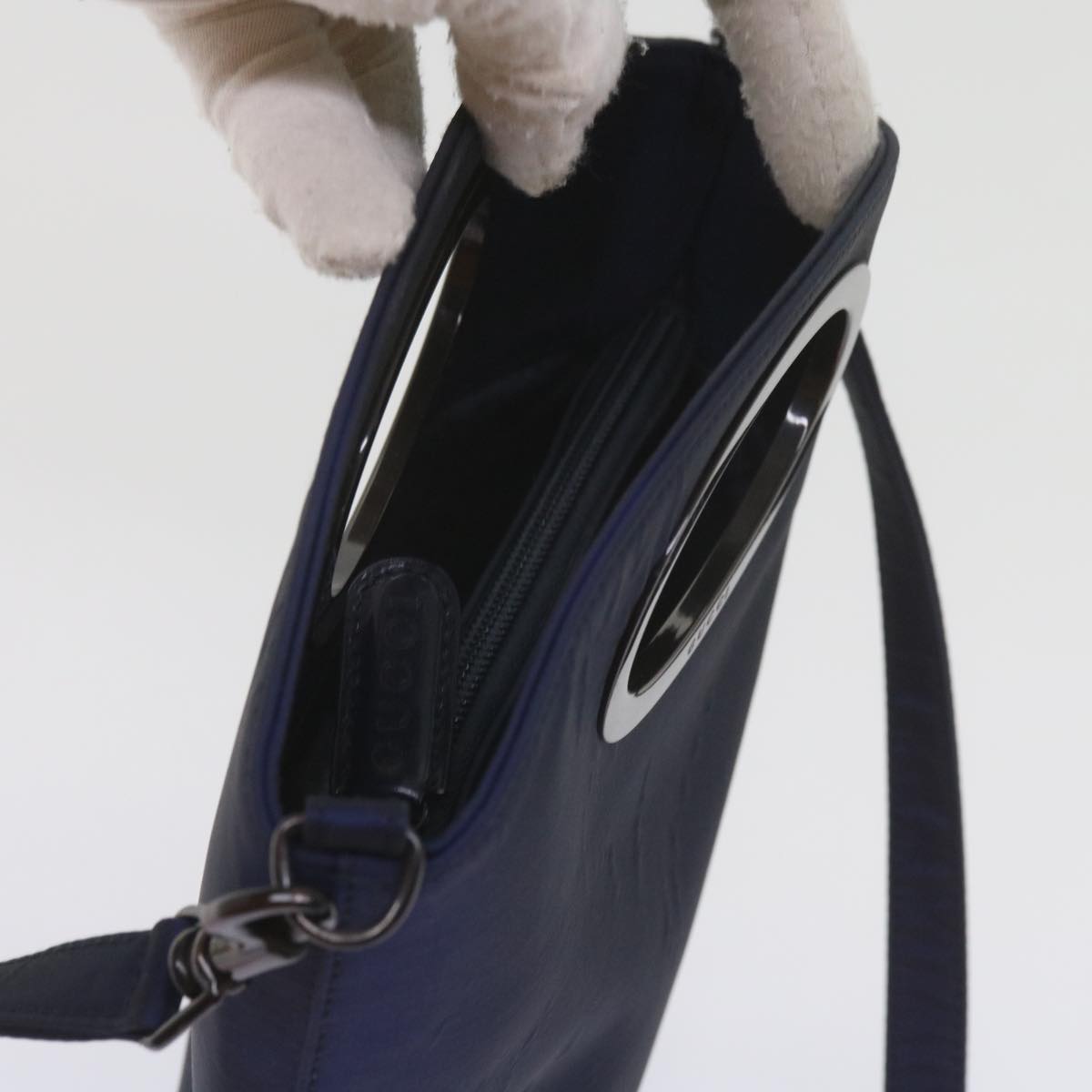 GUCCI Shoulder Bag Nylon Navy 007 1095 bs10425