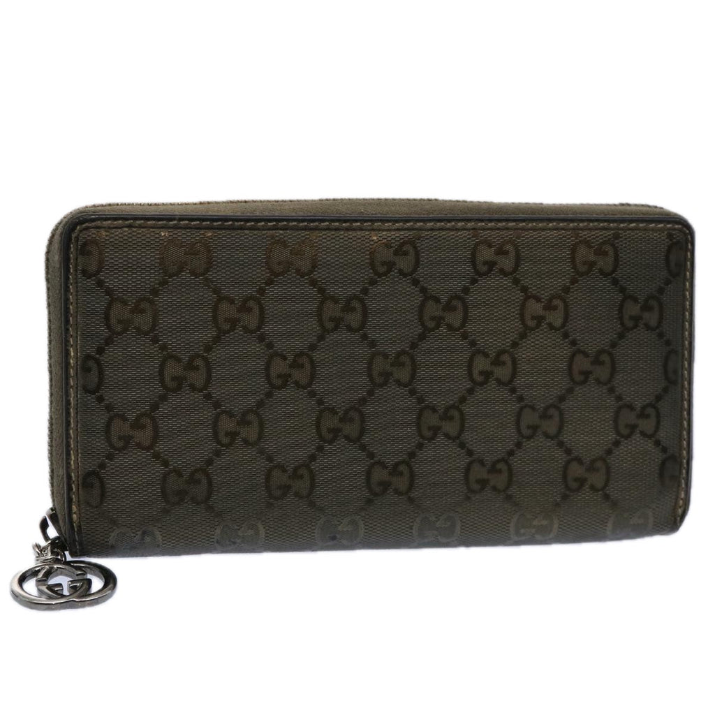 GUCCI GG Canvas Long Wallet Brown 212110 bs10457