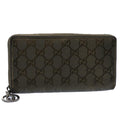 GUCCI GG Canvas Long Wallet Brown 212110 bs10457