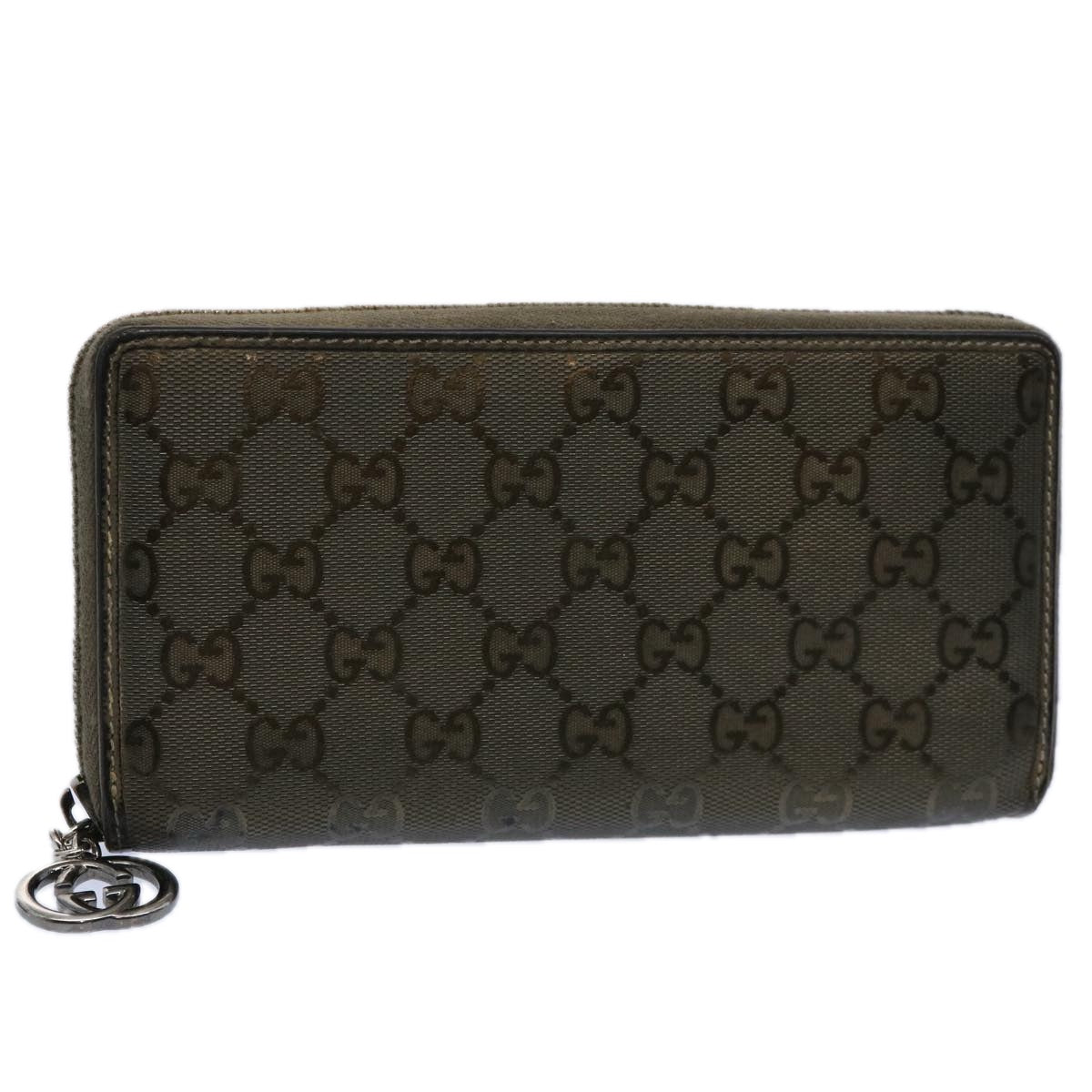 GUCCI GG Canvas Long Wallet Brown 212110 bs10457