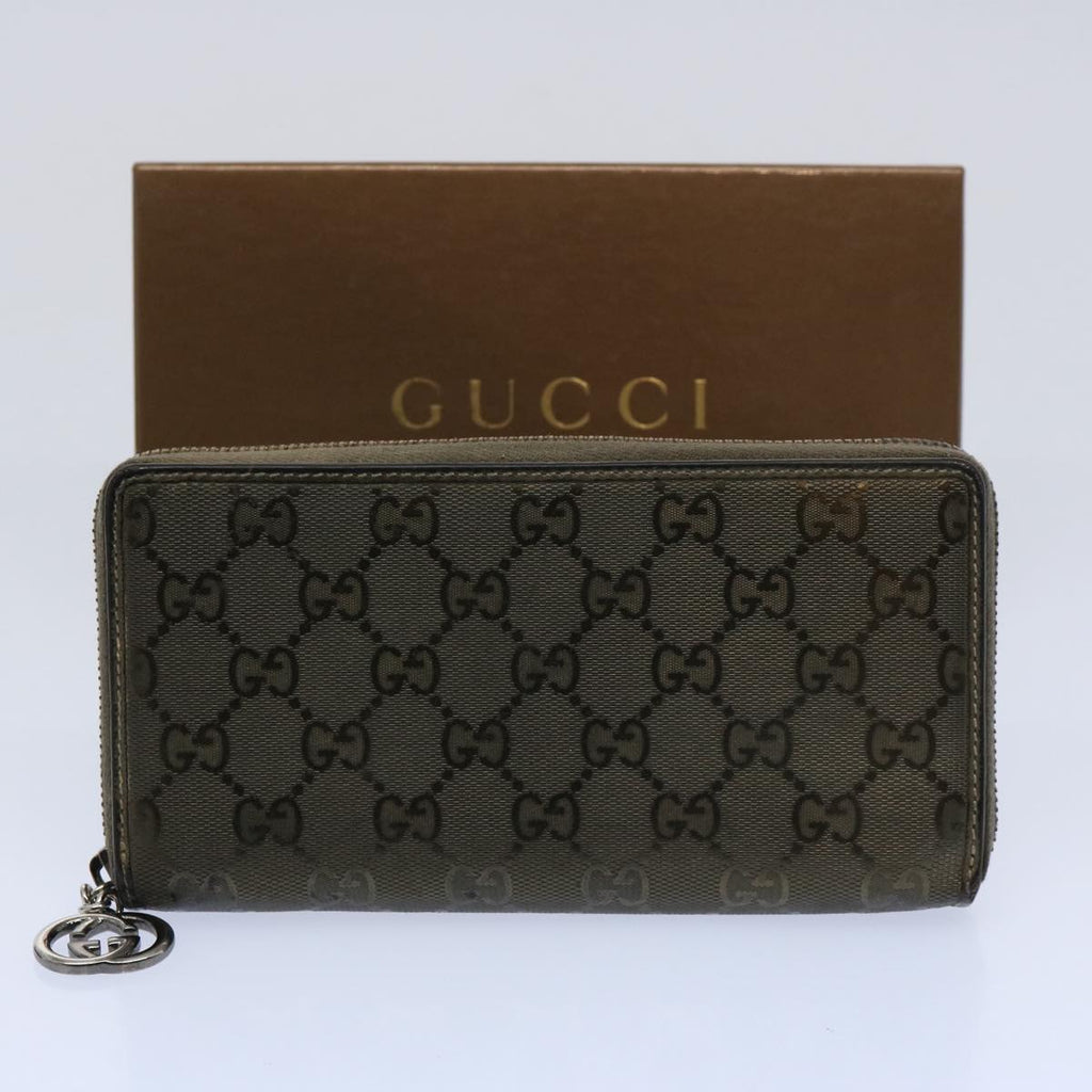 GUCCI GG Canvas Long Wallet Brown 212110 bs10457