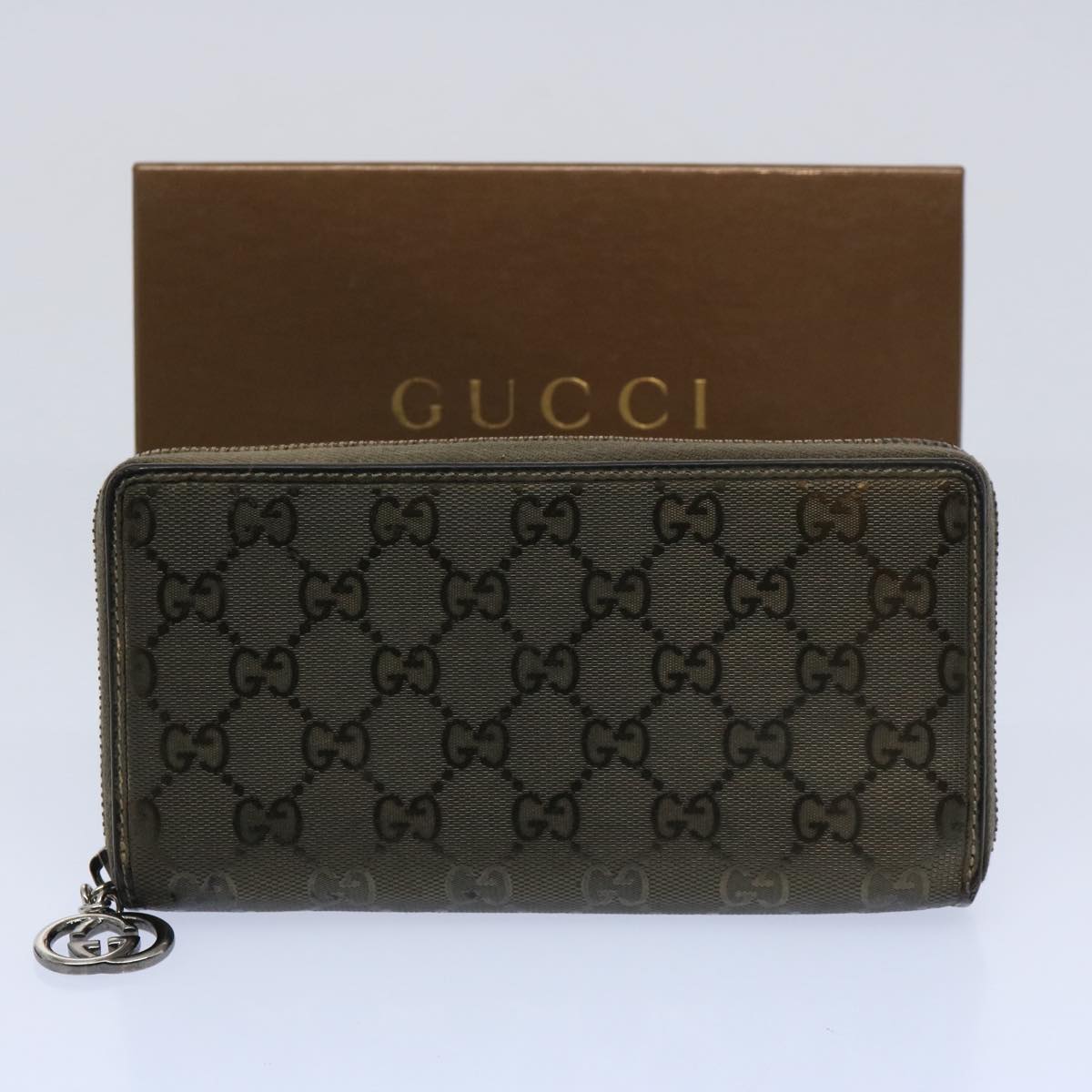 GUCCI GG Canvas Long Wallet Brown 212110 bs10457