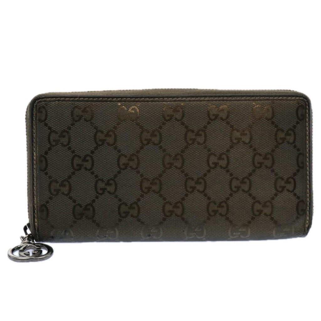 GUCCI GG Canvas Long Wallet Brown 212110 bs10457