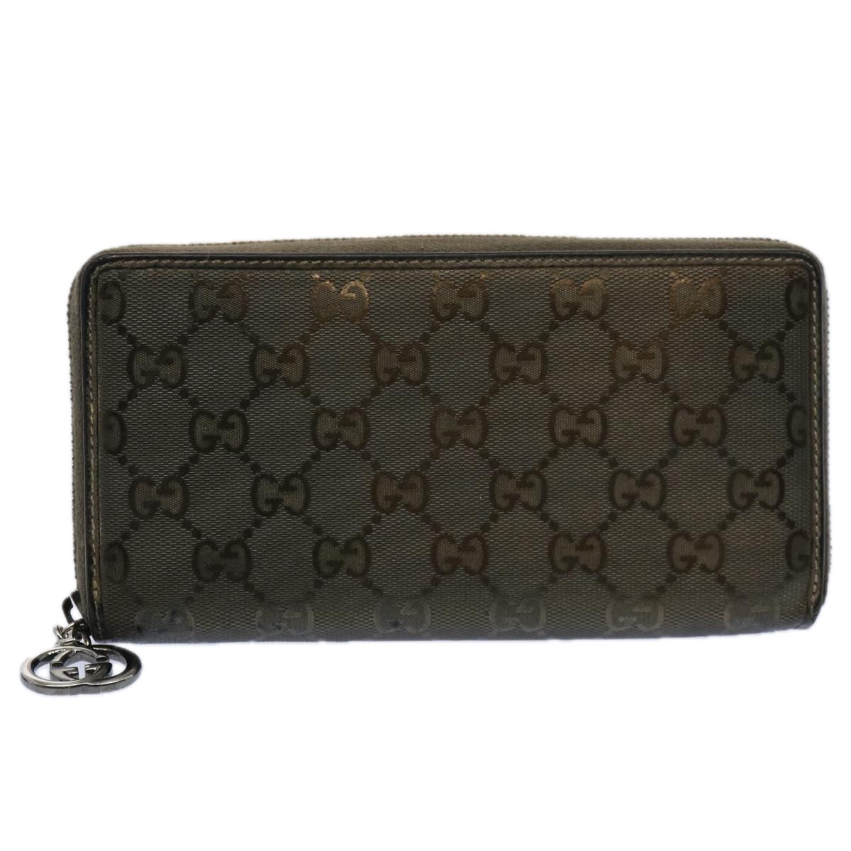 GUCCI GG Canvas Long Wallet Brown 212110 bs10457