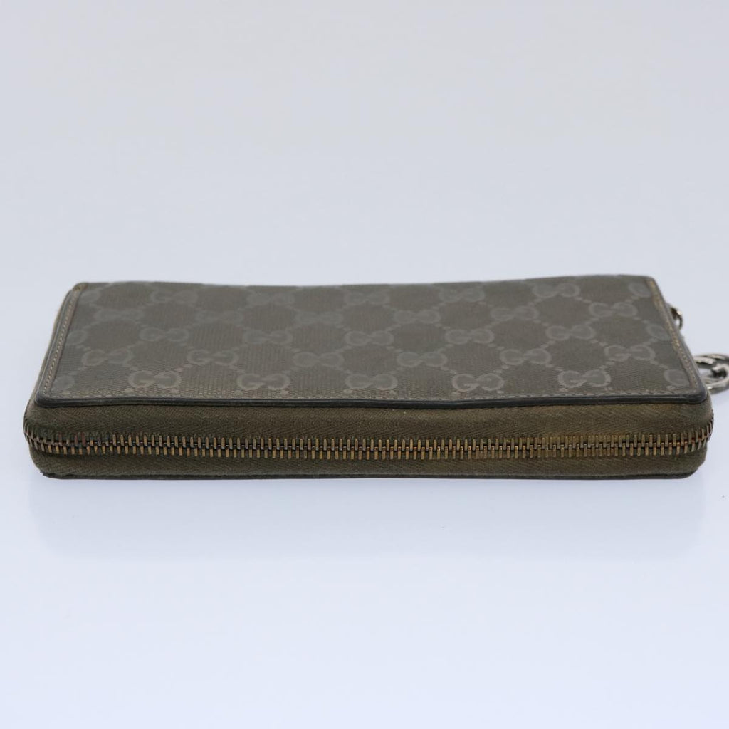 GUCCI GG Canvas Long Wallet Brown 212110 bs10457