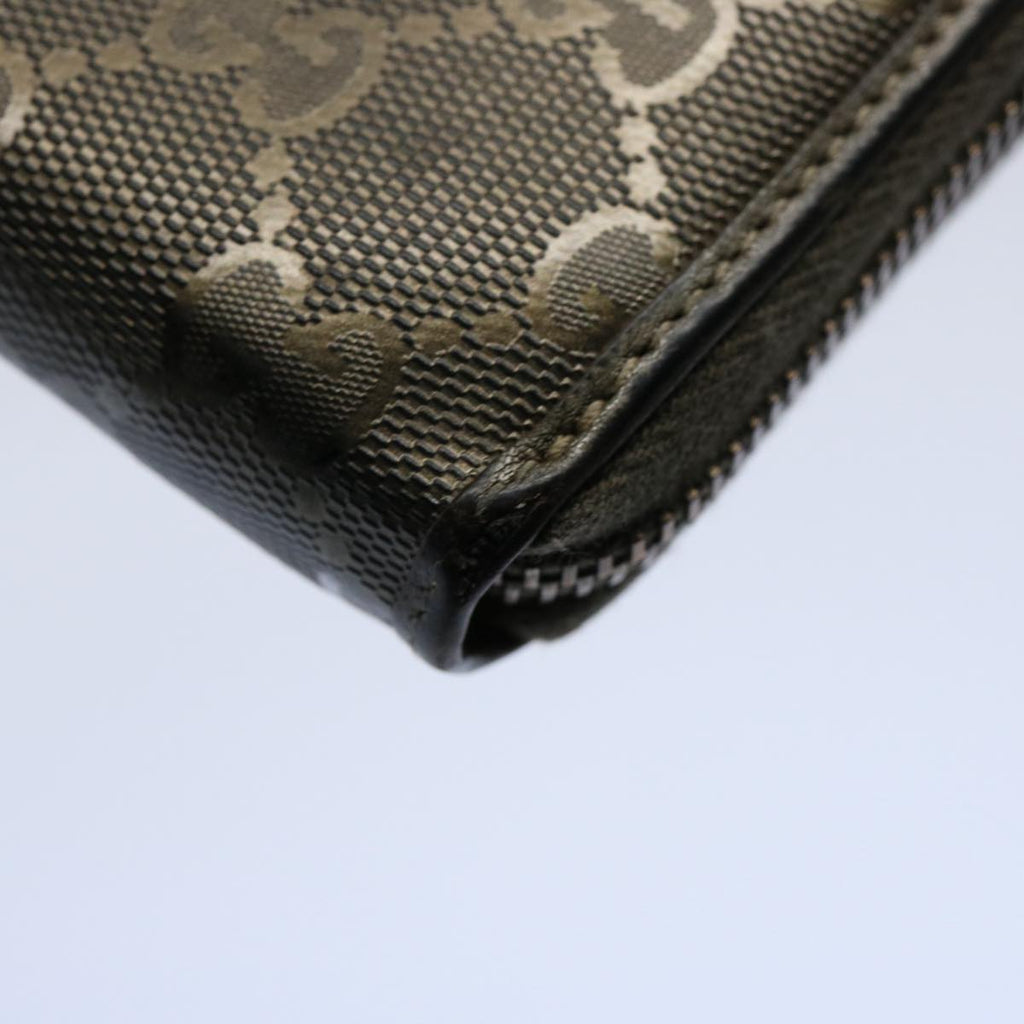 GUCCI GG Canvas Long Wallet Brown 212110 bs10457