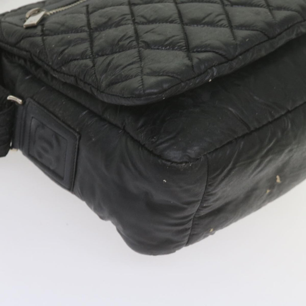 CHANEL Cococoon Shoulder Bag Nylon Black CC bs10518