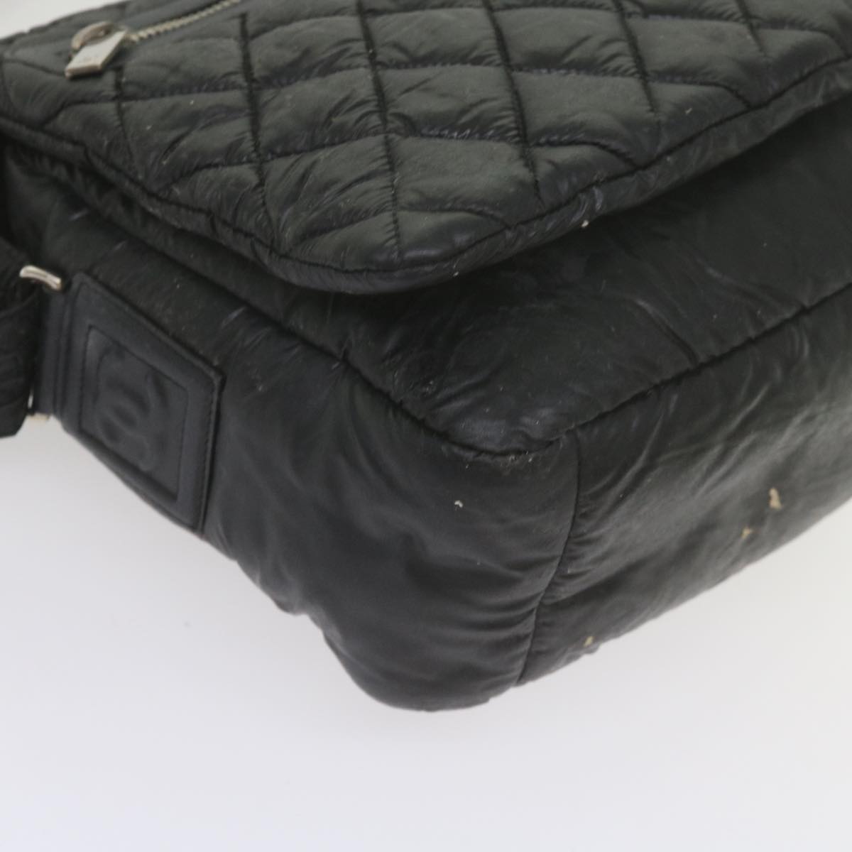 CHANEL Cococoon Shoulder Bag Nylon Black CC bs10518